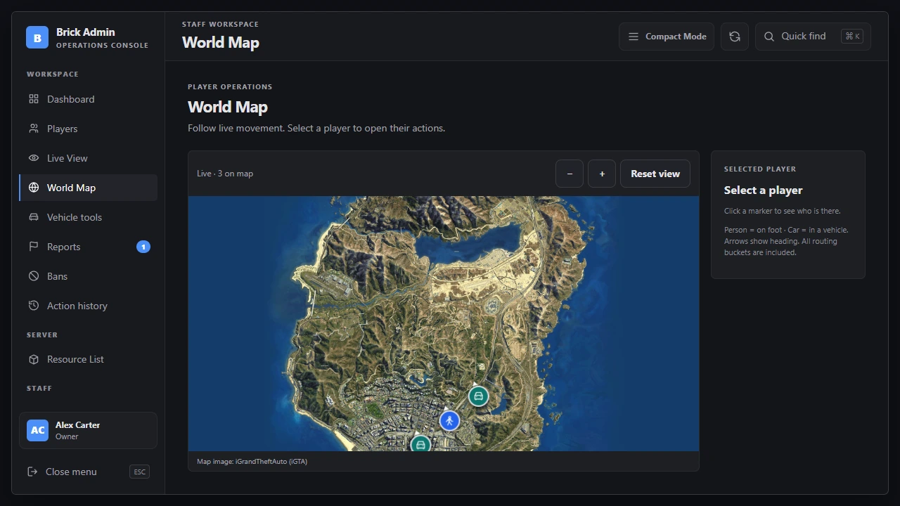 Brick Admin Menu interface preview 6 of 8