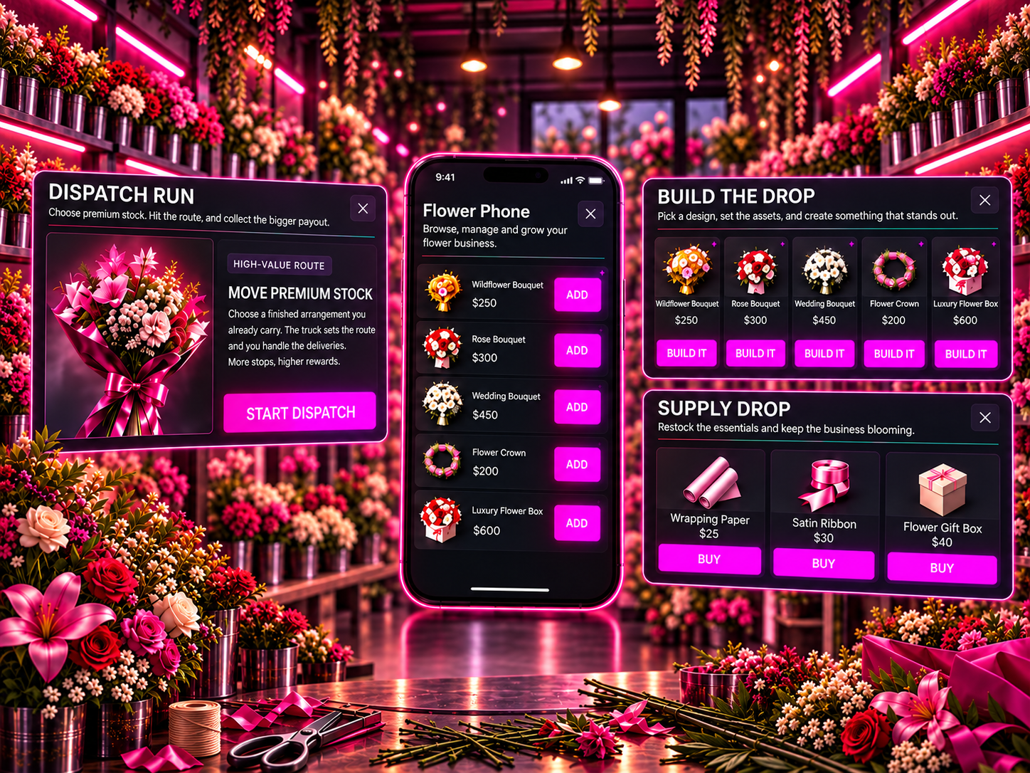 Brick Flower Studio – FiveM Florist Job [QBCore / Qbox / ESX] interface preview 8 of 8