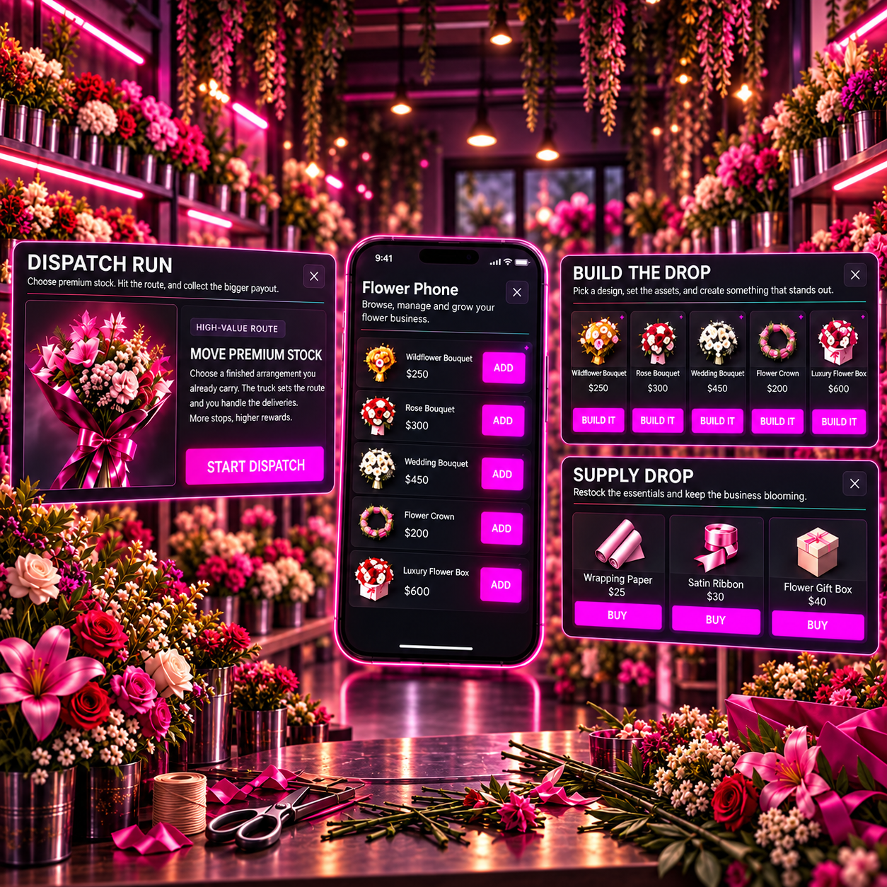 Brick Flower Studio – FiveM Florist Job [QBCore / Qbox / ESX] interface preview 7 of 8