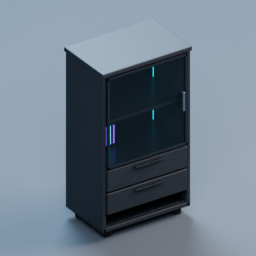 Display cabinet furniture prop