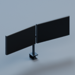 Dual monitor assembly furniture prop