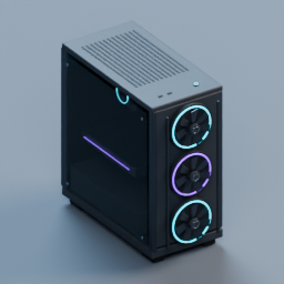 Gaming tower PC furniture prop