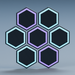 Hex wall lights furniture prop