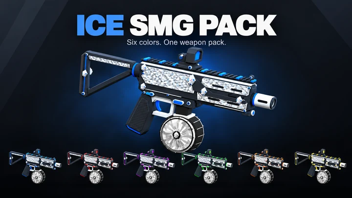 Brick Ice SMG Pack with six VVS iced out color variants for FiveM