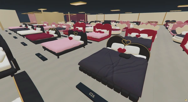 Black headboards, gold outlines and a choice of bedding colors.