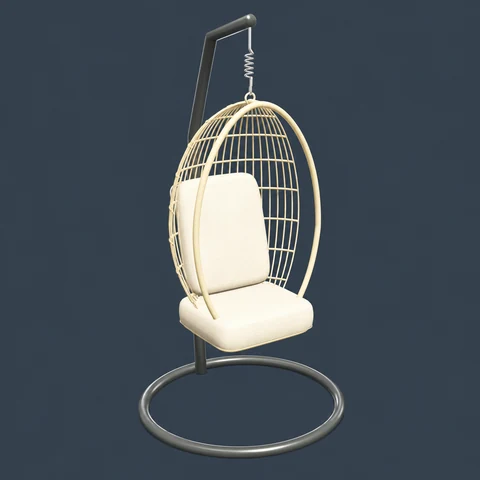 Hanging egg chair with stand