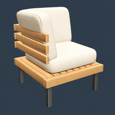 Modular sectional corner seat