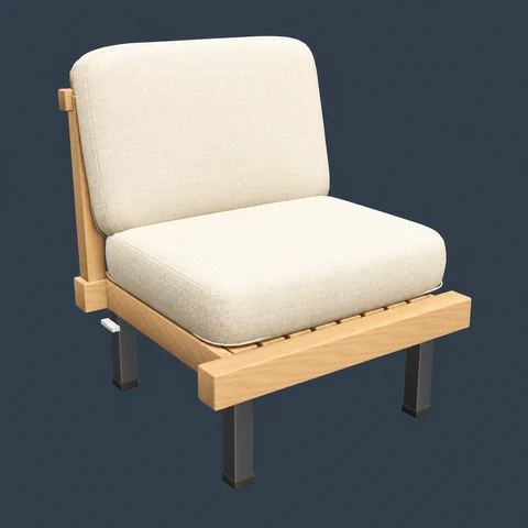 Modular sectional middle seat