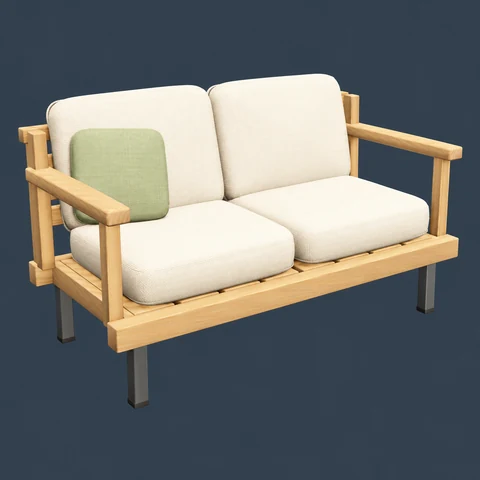 Two-seat outdoor sofa